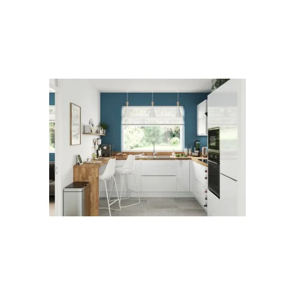 Peinture cuisine et salle de bains bleu antibes satin GoodHome Premium 0.75 l