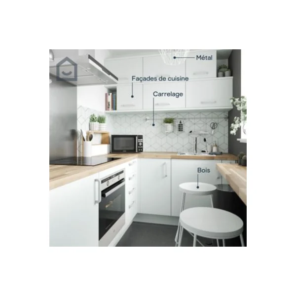 Peinture de rénovation GoodHome multi-supports brillant gris Melville 2L