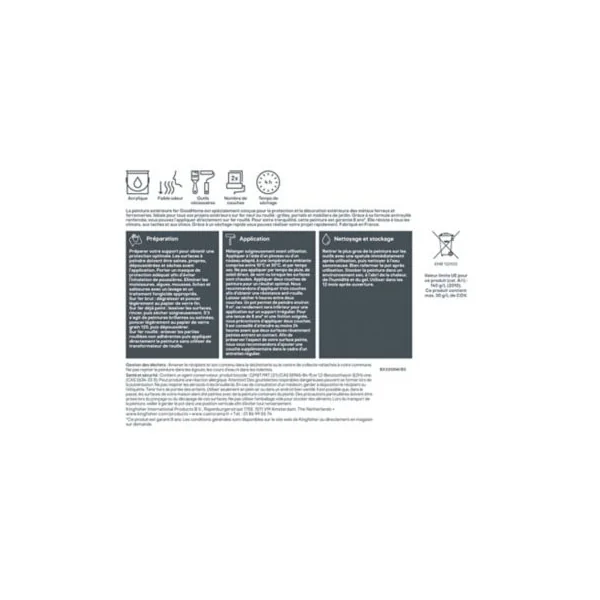 Peinture extérieure fer anti-rouille GoodHome RAL 6005 vert dalkey satin 0.75L