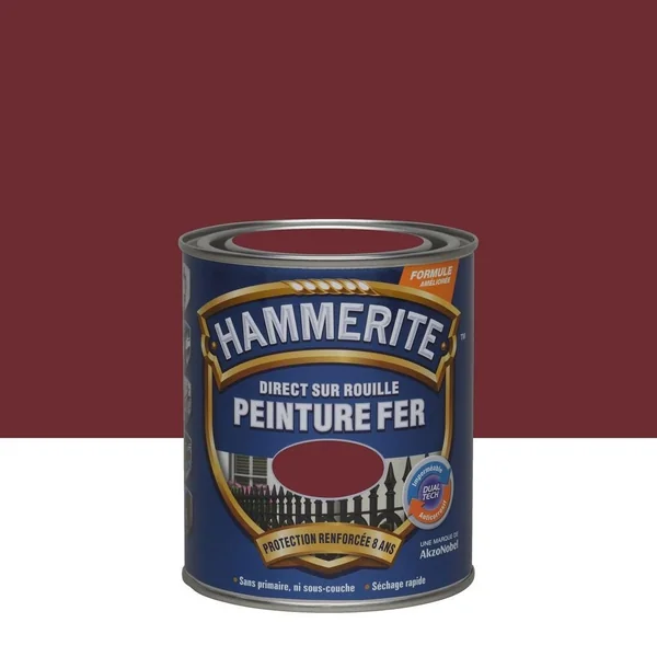 Peinture fer antirouille brillant Rouge Basque 0,75L