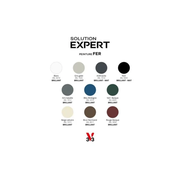 Peinture fer extérieur brun normand brillant V33 Solution Expert 0.5 L