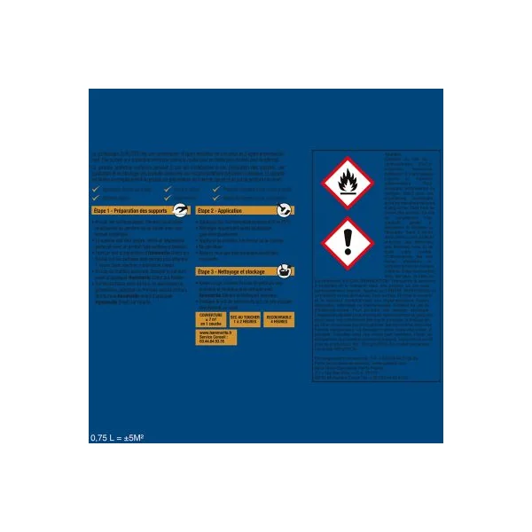 Peinture fer extérieur direct sur rouille rouge basque brillant Hammerite 0.75 L