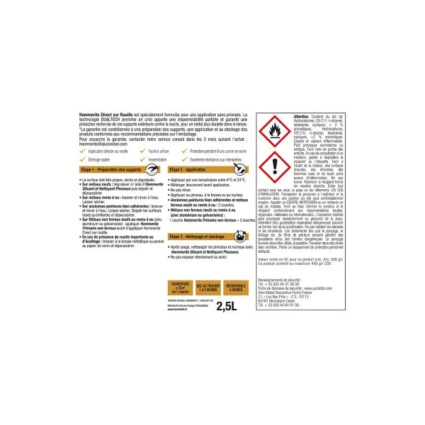 Peinture fer extérieur direct sur rouille vert épicéa martelé Hammerite 250 ml