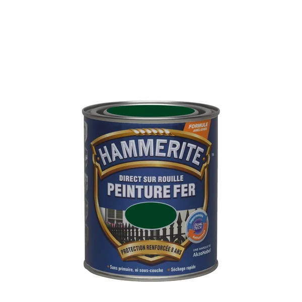 Peinture Fer Extérieure Brillant Laqué Vert Buisson 0,75 L