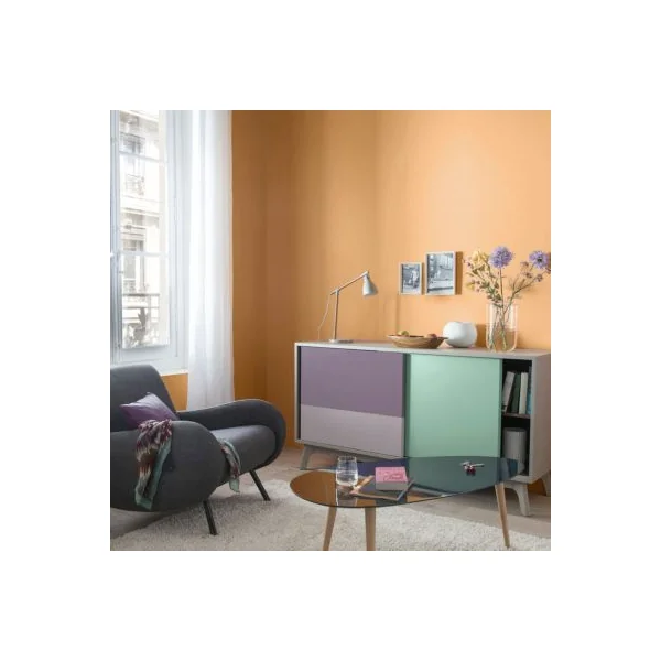 Peinture intérieure couleur murs, boiseries et radiateurs GoodHome Gran Via satin Jaune 2,5L