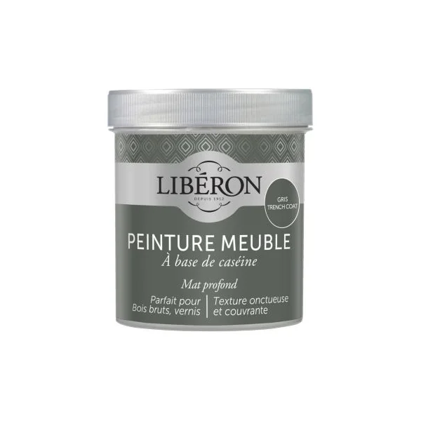 Peinture meuble à base de caséine Libéron 500ml Gris Trench Coat