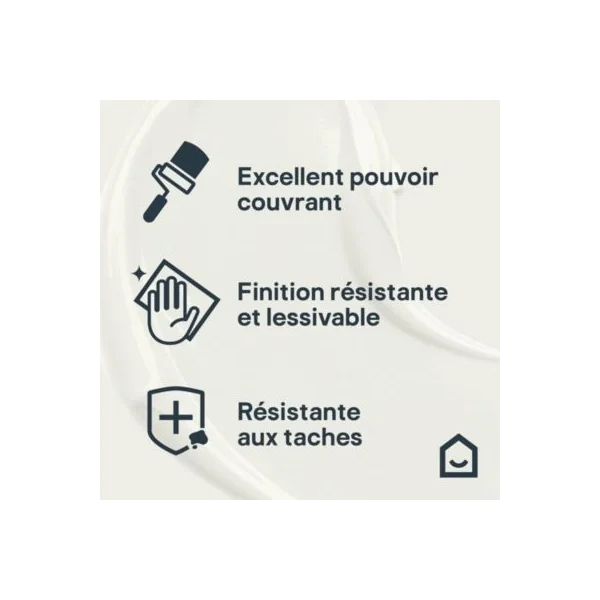 Peinture murs, boiseries et radiateurs blanc edmonton satin GoodHome Premium 0.5 L