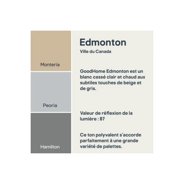 Peinture murs, boiseries et radiateurs blanc edmonton satin GoodHome Premium 0.5 L