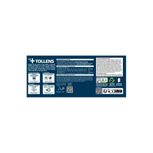 Peinture murs, boiseries et radiateurs marron brun bronze velours Tollens Premium 2.5 L