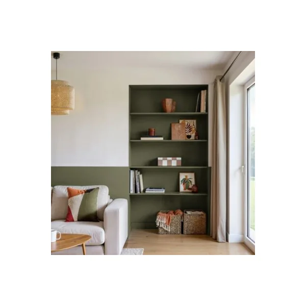 Peinture murs, boiseries et radiateurs vert coragh satin GoodHome Premium 0.5 L