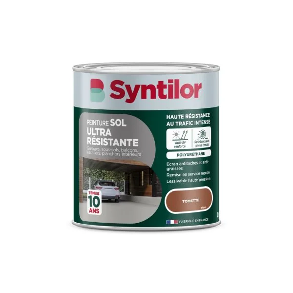 Peinture sol extérieur Ultra résistante tomette satin Syntilor 500 ml