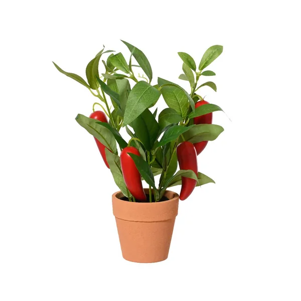 Plante artificielle piment rouge en pot - Ø 18 x H 25 cm