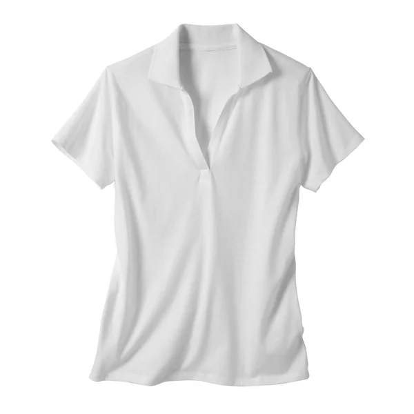 Polo manches courtes, maille jersey, blanc