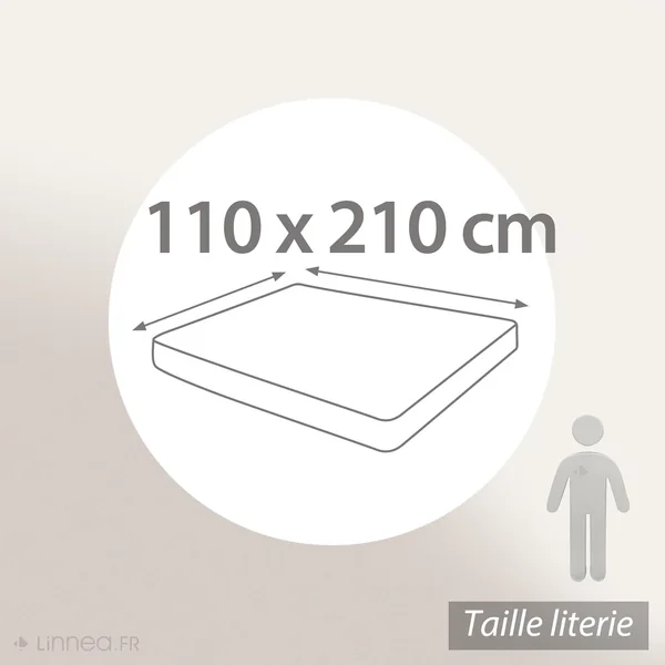 Protège matelas ANTONIN 110x210 cm bonnet 30 cm molleton 220 g/m² absorbant blanc