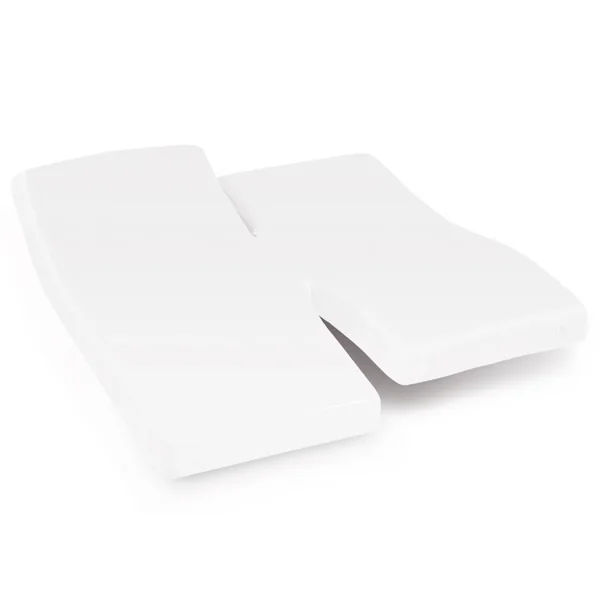 Protège matelas ANTONIN 2x70x210 cm bonnet 23 cm molleton 220 g/m² absorbant blanc lit articulé TPR