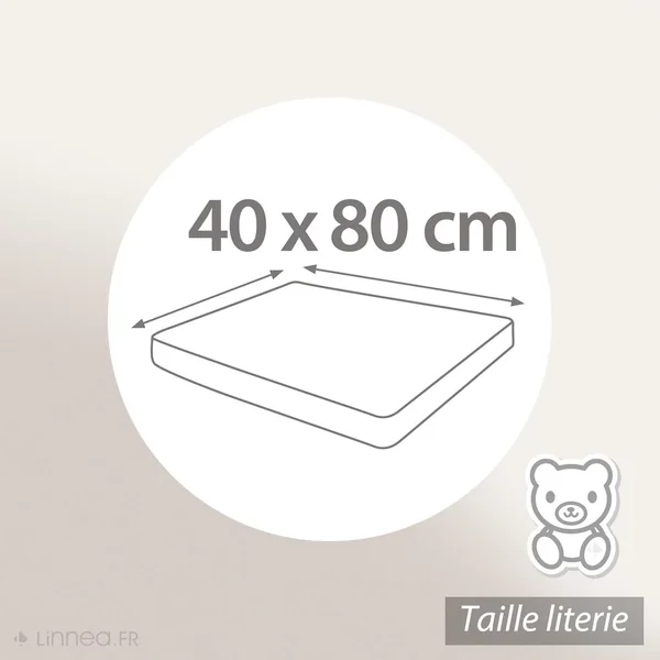 Protège matelas imperméable ANTONY 40x80 cm bonnet 15 cm coton enduction acrylique