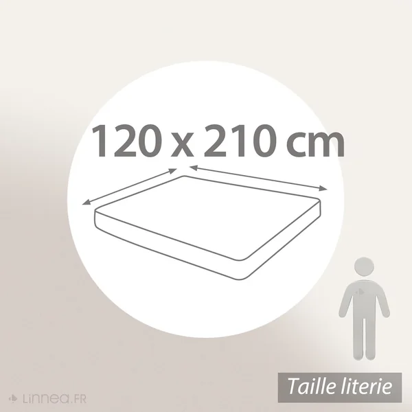 Protège matelas imperméable ARNON 120x210 cm bonnet 50 cm molleton 100% coton contrecollé polyuréthane