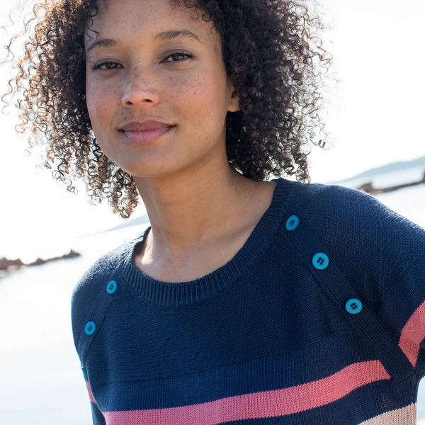 Pull marinière manches longues rayé, marine / multicolore