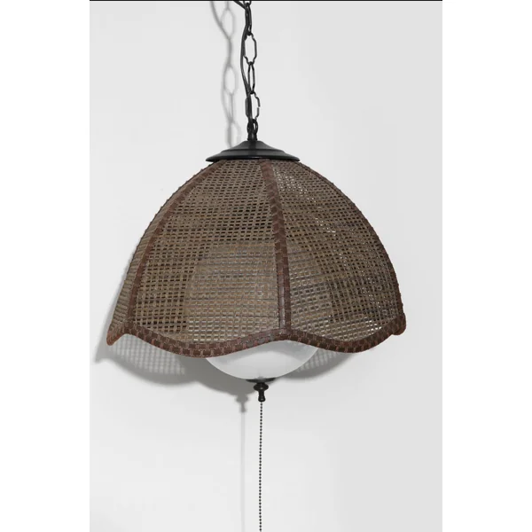 Rattan Swag Pendant Lamp, Plug-in