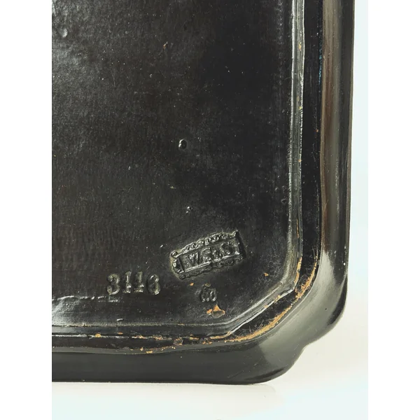 Rectangular Decorative Tray by Wilhelm Schiller & Sons, Bohemia, circa 1900.
