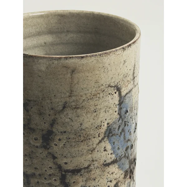 Roller vase by Gustave Reynaud, Atelier Le Mûrier, Vallauris, circa 1960.