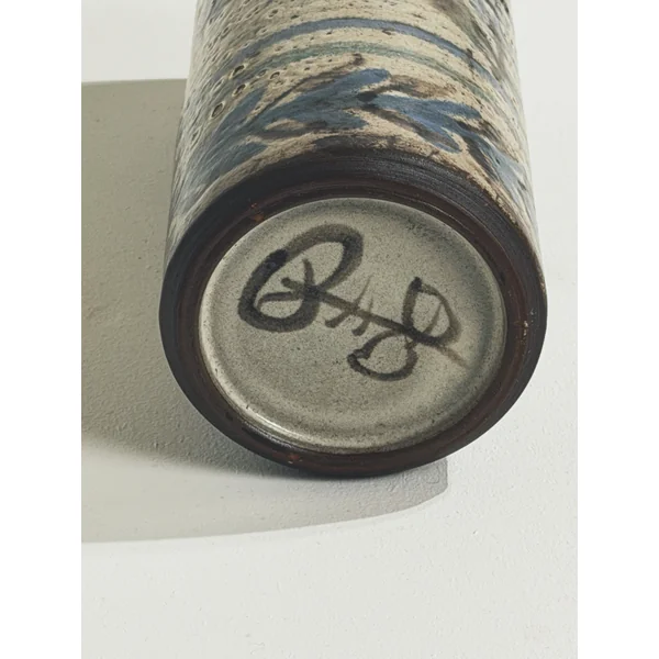 Roller vase by Gustave Reynaud, Atelier Le Mûrier, Vallauris, circa 1960.