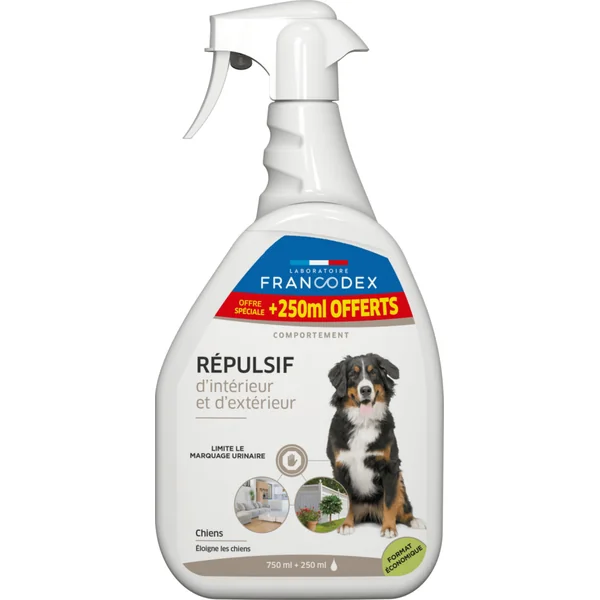 RŽpulsif d'intŽrieur et d'extŽrieur pour chien agrumes et lavande Francodex - 1 L