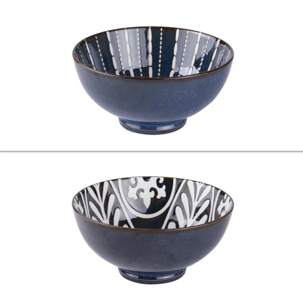Saladier Makaha coloris bleu en porcelaine - Ø 20 cm