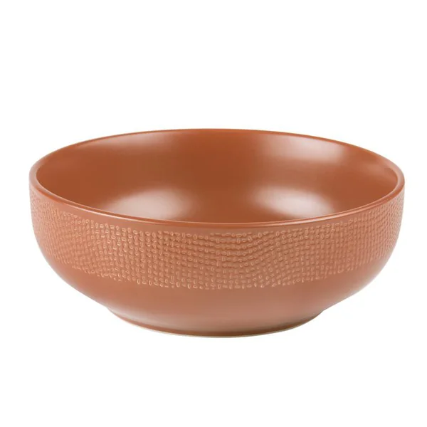 Saladier Vesuvio coloris orange en grès - Ø 16,5 cm