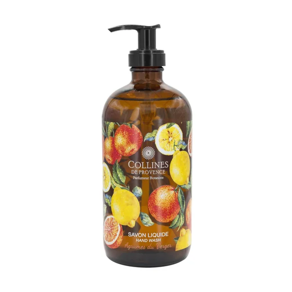 Savon liquide en flacon pompe senteur Agrumes du Verger Collines de Provence – 470 ml