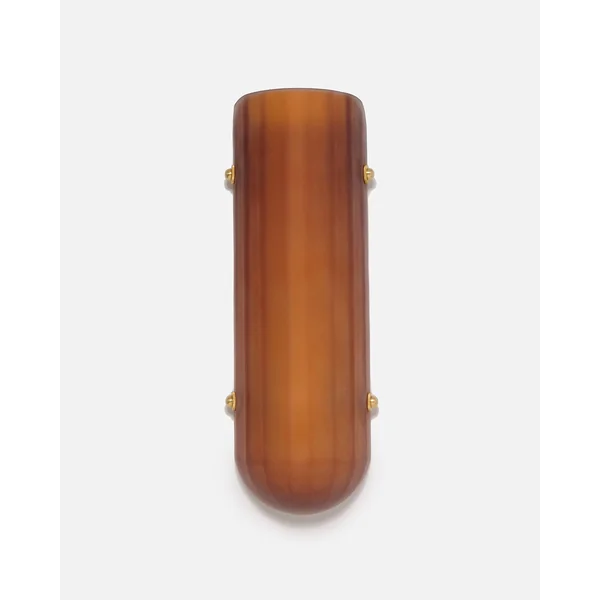 Selene Blown Colored Glass LED Wall Sconce with Etched Finish and Brass Metal Hardware