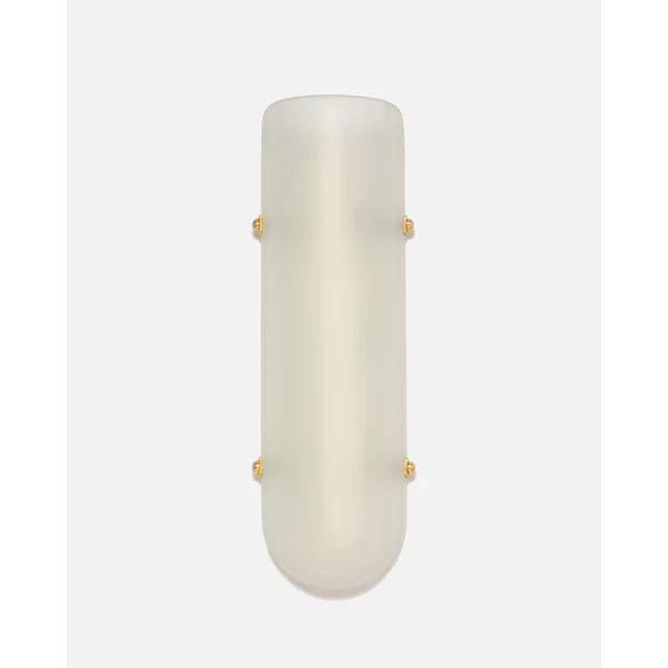 Selene Blown Colored Glass LED Wall Sconce with Etched Finish and Brass Metal Hardware