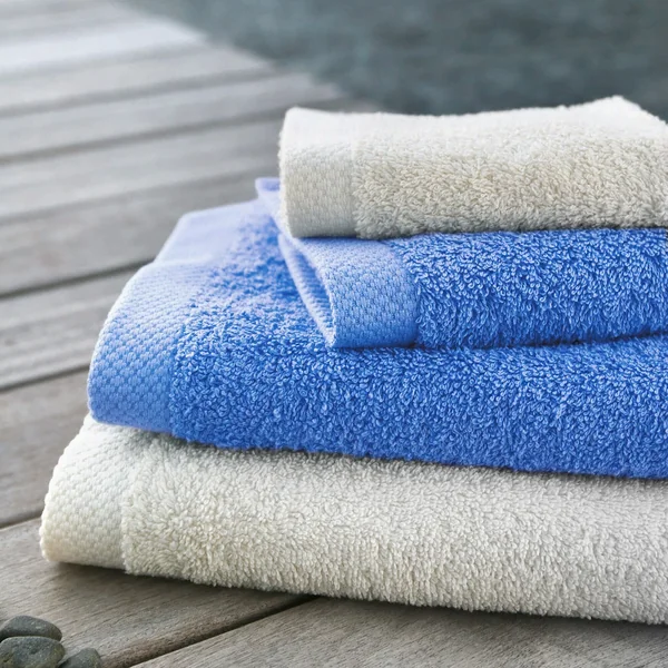 Serviette de toilette 50x100 cm PURE Bleu Mer 550 g/m2