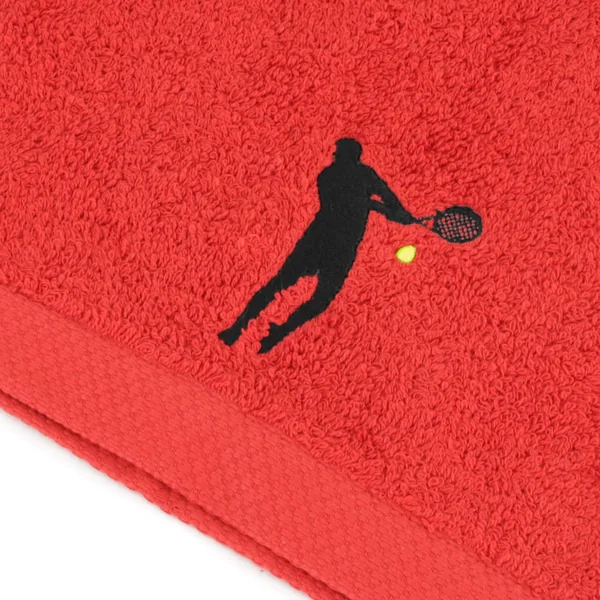 Serviette invite 33x50 cm 100% coton 550 g/m2 PURE TENNIS Rouge