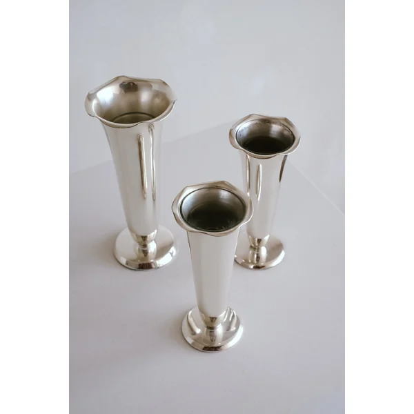 Set of 3 Silver-plated Vases