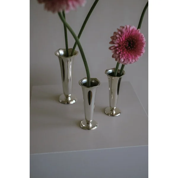 Set of 3 Silver-plated Vases