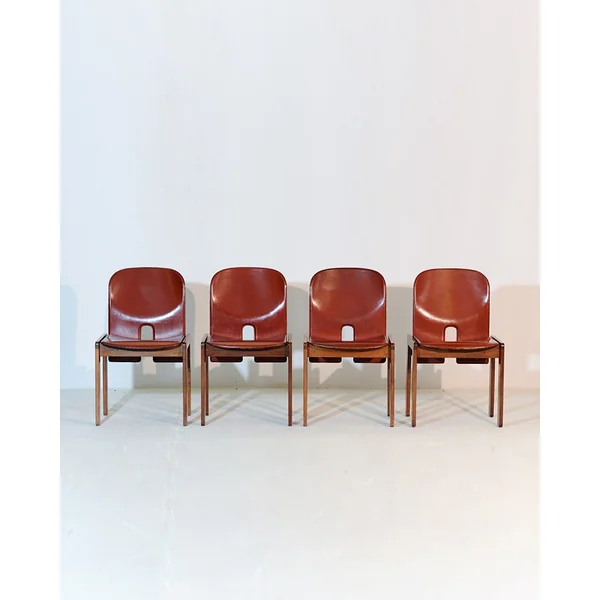 Set of 4 '121' Dining Chairs by Afra & Tobia Scarpa for Cassina, 1960