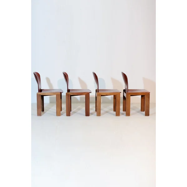 Set of 4 '121' Dining Chairs by Afra & Tobia Scarpa for Cassina, 1960