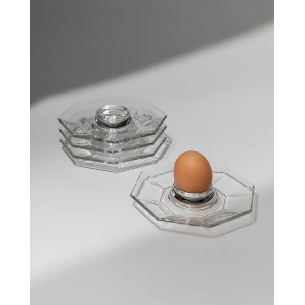 Set of 4 Egg Cups by Arcoroc, France, 1980s