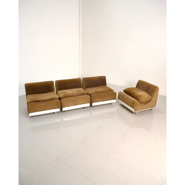 Set of 4 Lounge Chairs "Orbis" by Luigi Colani for Cor 70's
