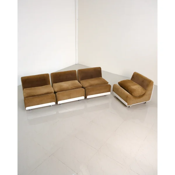 Set of 4 Lounge Chairs "Orbis" by Luigi Colani for Cor 70's