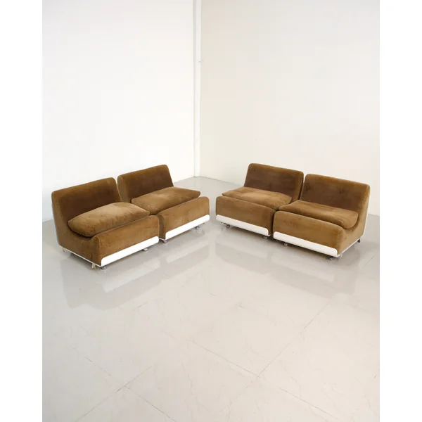 Set of 4 Lounge Chairs "Orbis" by Luigi Colani for Cor 70's