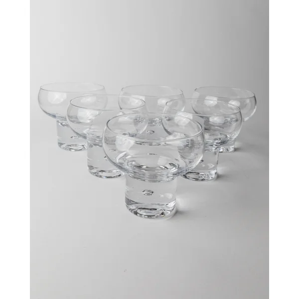 Set of 6 Glasses and 1 Bowl by Vicke Lindstrand, Italy 1960s