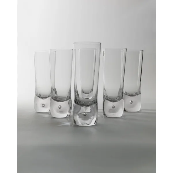 Set of 6 Vintage Murano Glasses, Italy 70s