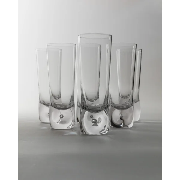 Set of 6 Vintage Murano Glasses, Italy 70s