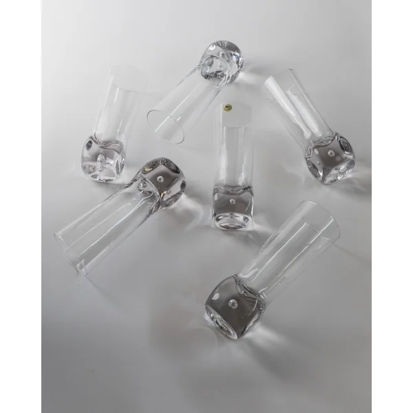 Set of 6 Vintage Murano Glasses, Italy 70s