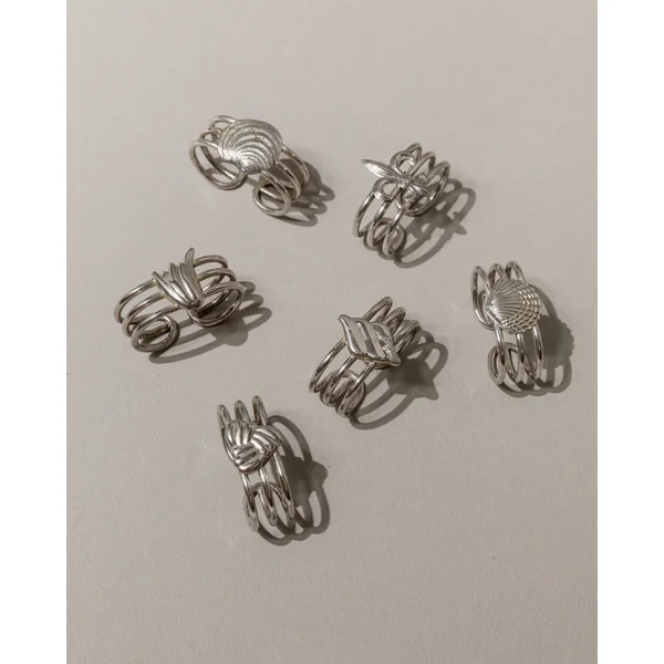 Set of 6 Vintage Napkin Rings