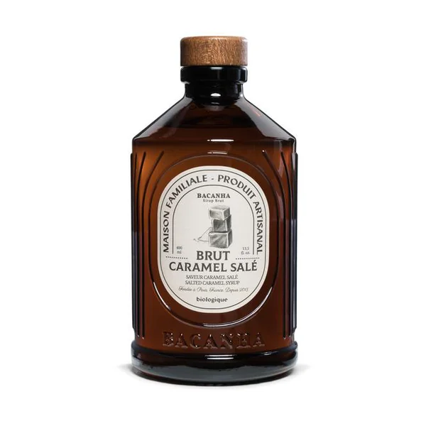Sirop de caramel salé brut bio Bacanha - 400 ml