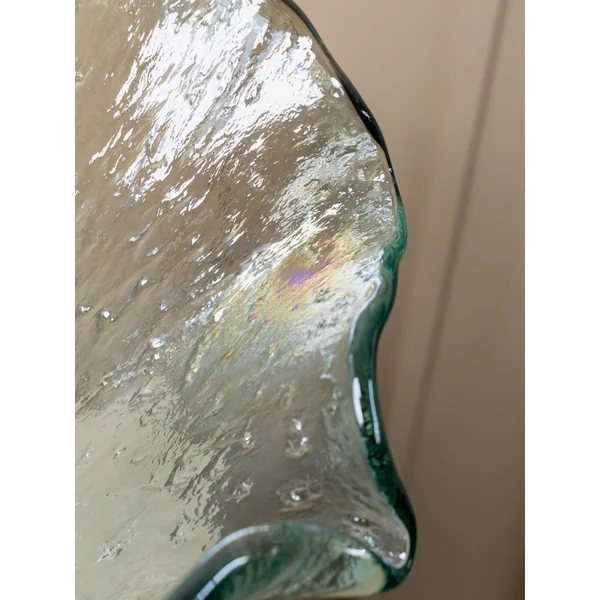 Solid Vintage Murero Glass Vase - 1970s Italy