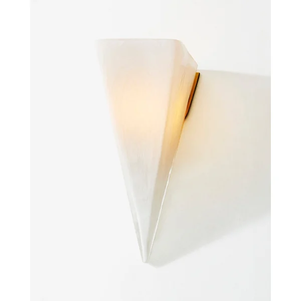 Solstice Blown Trapezoidal Shaped Glass and Brass Metal Hardware Pendant Lamp